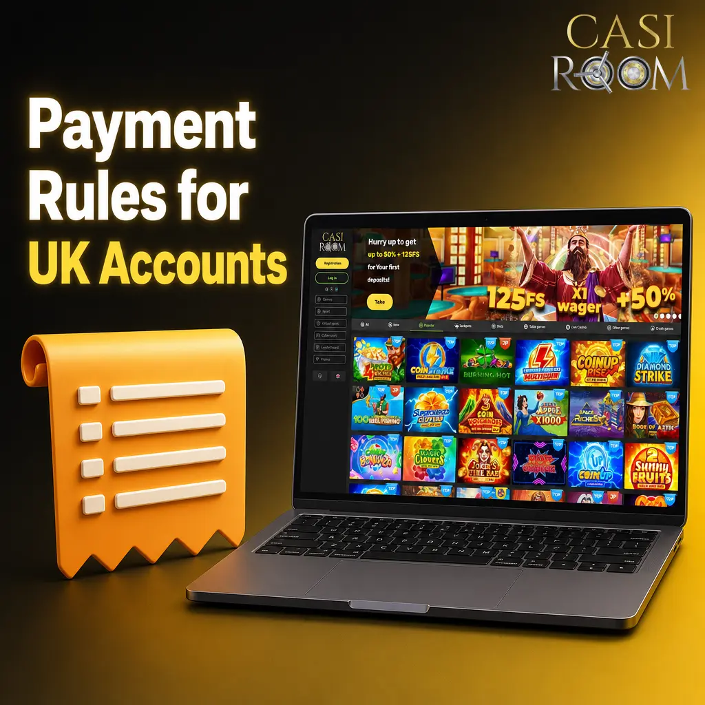 Payment rules for UK accounts covering verification, withdrawals, bonuses and crypto network checks