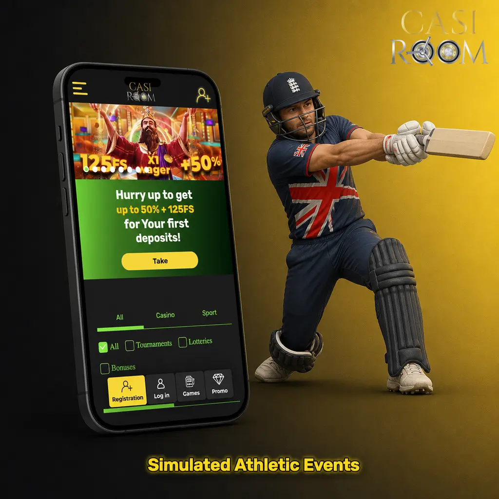 Simulated athletic events for 24/7 virtual sports betting, including football, horse racing, greyhounds, and tennis.