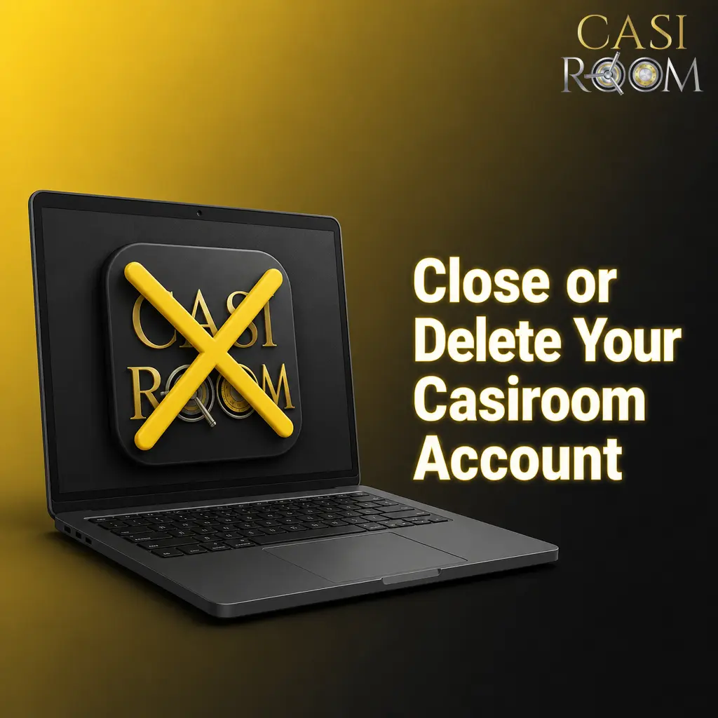 Casiroom account closure steps including balance check, open bets review, support contact and ID verification